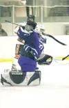 ROBERT DeBERRY/Frontiersman Palmer goaltender Jonas Naegele
blocks a shot during the first period of Thursday’s quarterfinal
match against the West High Eagles.