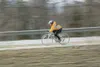 ROBERT DeBERRY/Frontiersman A cyclist speeds along the
Palmer-Wasilla Highway bike path Thursday afternoon. With the
recent spring conditions, more and more riders are getting out on
local tr