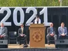 Student speaker and master of ceremonies, Joel Trout addresses the Class of 2021. Jacob Mann//Frontiersman