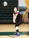 Wasilla's Kenadee Shelton collects the dig during a state tournament win over South Anchorage. Bruce Eggleston/matsusports.net