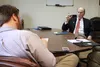 Gov. Bill Walker talks to Frontiersman staff during a meeting with the paper's editorial board on Thursday, March 31, 2016. Caitlin Skvorc