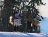 Skiers dressed as "bag ladies" complete the 2018 Ski for Women at Government Peak Recreation Area. Courtesy of Cait Buxbaum