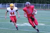 Wasilla senior quarterback Aeron Milliron breaks to the sideline on a 66-yard touchdown run during a 17-13 win over West Valley Friday at Wasilla High School. Tim Rockey/For the Frontiersman