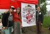 Brandi Joe Nyberg, Phoebe Autry, and Zoe Fuller pose for a photo at the newly established Matanuska Community Farmers Market in downtown Palmer. Jacob Mann/Frontiersman