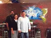 From left, Paul Bossart, Beth Knecht and Philip Licht in the common room of the Set Free Alaska youth facility. Artwork by Tina Fisher. Photo courtesy of Set Free Alaska