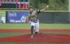 Mat-Su lefty Calvin LeBrun releases a pich during a 4-1 win over the Chugiak-Eagle River Chinooks Thursday, June 8, 2017, at Lee Jordan Field in Chugiak. LeBrun allowed three hits over seven 