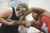 Colony heavyweight Mitchell Daigle, pictured here wrestling Keanu King of East Anchorage at the Lancer Smith Memorial, is one of 18 Knights who qualified for this weekend’s state wrestling to
