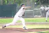 MATT TUNSETH/Frontiersman Mat-Su pitcher Bryce Morrow delivers a
pitch during Wednesday’s 5-1 loss to the Athletes in Action Fire at
Hermon Brothers Field in Palmer.