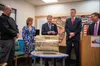 (from left to right) Senator Click Bishop, Senator Mia Costello, Education Commissioner Michael Johnson, Governor Mike Dunleavy and Department of Revenue Commissioner Mike Barnhill. Governor’