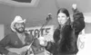 Hobo Jim and Susan Butcher sing the 'Iditarod Trail Song' on stage at the Alaska State Fair. This photo from the Frontiersman's archive is included in the newly released book “Iditarod: the F