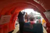 An inflatable mock colon is displayed on Oct. 20 at the Southcentral Foundation booth at the 2022 Alaska Federation of Natives convention. The display is the smaller of two inflatable, walk-i