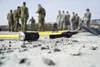 Tools are aligned on a mock airstrip during a Rapid Airfield Damage Repair bilateral training exercise at Gwangju Air Base, Republic of Korea, Nov. 8. Approximately 40 U.S. Airmen from the 77
