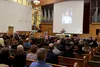 Mourners in a private service gather for the funeral service of Pfc. Hansen Kirkpatrick Wednesday. U.S. Army Alaska photo