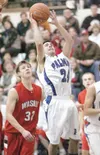 ROBERT DeBERRY/Frontiersman Palmer senior guard Brennan Bohman
puts up the jump shot during Friday'€™s game against the Wasilla
Warriors at Palmer High School. The Warrior boys used strong se