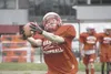 A Wasilla High football player reaches out to make a catch during a team practice earlier this week at WHS. The Warriors open the 2012 regular season Saturday against Bartlett at Anchorage Fo