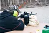 Paul Michelson shoots an AR-15 at the Knik River Public Use Area rifle range Friday. The range can draw as many as 300 people per week during favorable weather, will close for renovations Apr