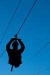 Patron experiences the speed on Alaska Zipline Adventure Park, LLC ziplines located at 8801 N Wolverine Road in Palmer. J. David McChesney/Frontiersman