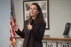 U.S. Rep. Mary Peltola, D-Alaska, speaks on Jan. 4, 2024, at a town hall meeting on the possible Albertsons-Kroger grocery merger. The meeting was held at the Teamsters Local 959 headquarters