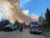 Fire crews responded to a grass fire in the Point MacKenzie area Wednesday. Courtesy of the Alaska Division of Forestry