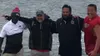 The Houston coaches took a plunge in the Arctic Ocean following a win over the Barrow Whalers. Courtesy photo