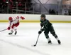Colony's Carson Lantto skates the puck across the blue line during a win over Wasilla. Bruce Eggleston/matsusports.net