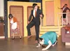 Devynn Maclure, Cody Hernandez-White, Bibi Graffeo and Mariah Lamb act out their parts in Palmer High School’s production of ‘Noises Off,’ a comedy about a dysfunctional acting troupe and its
