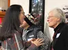 Representative Mary Peltola met with constituents and supporters, like 93-year-old Helen Woodings, during a re-election campaign Meet and Greet in Palmer on Thursday night.