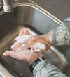 The Centers for Disease Control recommends washing hands with soap and water for at least 20 seconds. Combined with other measures, frequently washing hands can help prevent getting a cold an
