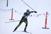 Colony's Weston Sensabaugh dashes through the final stretch of the boys 4x5-kilometer relay at the ASAA State Nordic Ski Championships at Kincaid Park in Anchorage, Alaska, on Saturday, Feb. 