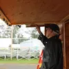 Terry Ellis sets up his family's longtime ASF booth Team Gyro Wednesday, Aug. 17. Jacob Mann/Frontiersman
