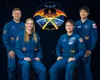 U.S. Air Force Maj. Nichole Ayers (second from left) poses with her SpaceX Crew-10 mission team before their scheduled launch on March 14, 2025. Ayers was previously stationed at Joint Base E