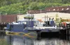 The M/V Susitna ferry sits tied up outside the Alaska Marine Highway offices in Ward Cove Thursday in Ketchikan. The dock and location is the former Ketchikan Pulp Company site. HALL ANDERSON