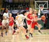 Wasilla's Mylee Anderson runs the ball down the floor during a loss to Anchorage Christian School. Bruce Eggleston/matsusports.net