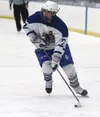 Palmer junior Darren Fish skates down the ice just before he scored one of his three goals during a 6-2 win over the Wasilla Warriors Nov. 21 at the MTA Events Center in Palmer. Jeremiah Bart
