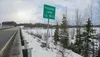 Fresh snow alongside the bridge over the Susitna River on the Parks Highway on Monday evening. There will be a new bridge over the Susitna River west of Talkeetna. An 18-mile new road and a b