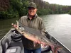 Ajax Trueblood and a Little Susitna River chum salmon he caught with a small Kwikfish. Courtesy of Andy Couch