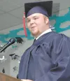 RUSSELL STIGALL/Frontiersman Ryan Benedict addresses his
classmates during the MidValley High School graduation ceremony
Monday night.