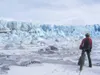 Jon Kunesh stops to gaze at the seracs while fat-biking on Knik
Glacier recently.(Courtesy photo by Tracy Kalytiak)