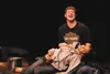 Colony High School students Richard Atkins, as The Creature, and Denali Thomas as DeLacey practice a scene in the upcoming performance of ‘Frankenstein’ at CHS Monday afternoon. ROBERT DeBERR