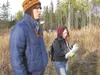 Mat-Su Career and Technical High School students write down
their coordinates while working in the field to learn basic
orienteering skills. (Courtesy Catherine Esary/Mat-Su Borough
School Di