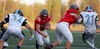 Wasilla quarterback Coltin Lindquist follows a Matthew Wood block into the end zone during a loss to Chugiak. Courtesy of Bruce Eggleston/matsusports.net/