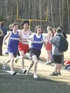 Aaron and Drew Dickson (above) compete in the 3,200-meter run in
the Wasilla Invitational Track and Field Meet Wednesday. The duo is
expected to be among the leaders for the Moose this season