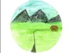 Emma Peck created her ornament using oil pastels and crayon, depicting a lone cabin near some mountains, inspired by her family’s history. “I was inspired by the beautiful mountains and my fa