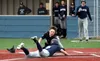 Redington catcher Brice Kennedy tries to get the tag at home during a loss to Soldotna. Bruce Eggleston/matsusports.net