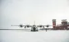 A New York Air National Guard LC-130H "Skibird" assigned to the 139th Airlift Squadron at Allen Army Airfield on U.S. Army Garrison Alaska’s Fort Greely, Mar. 3, 2020. Weather conditions can 