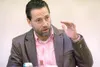 U.S. Senate candidate Joe Miller talks about Alaska and its
relationship with the federal government in a interview with the
Mat-Su Valley Frontiersman editorial board Thursday morning.
(ROBE