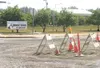 GREG JOHNSON/Frontiersman A sign warns motorists about emergency
work on Palmer city water mains at the intersection of South Alaska
Street and Evergreen Avenue.