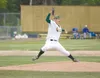 ROBERT DeBERRY/Frontiersman Mat-Su Miners pitcher Blake
Dieterich fires off a strike during the first inning of Monday’s
opener at Hermon Brothers Field in Palmer.