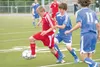 JEREMIAH BARTZ/Frontiersman Wasilla senior John Pahkala takes
control of the ball during the first half of Wasilla’s 4-0 win over
Soldotna in the first round of the ASAA State Soccer Champion