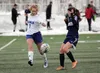 Palmer senior Kiley Fish gets in front of the ball during a scrimmage against Homer earlier this month. JEREMIAH BARTZ/ Frontiersman
